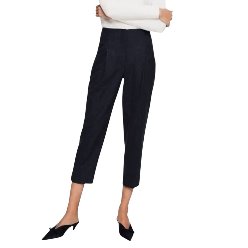 Women’s Black WILFRED Aritzia Chambery High Rise Pleated Crepe Pants Size 2